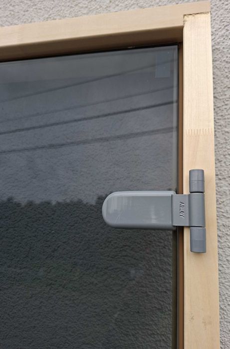 DRZWI sauna fińska BASIC osika brąz/sosna grafit 69x189, 7x19 OKAZJA !
