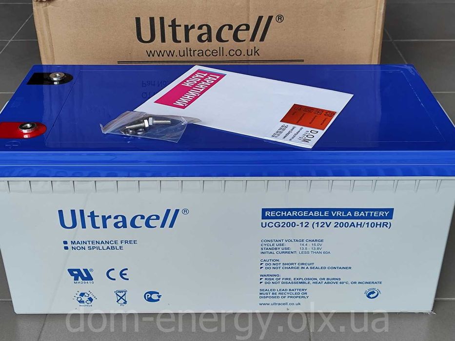 Акумулятор UCG 200-12 Ah Ач 12V В гелевый для ИБП ДБЖ бесперебойника