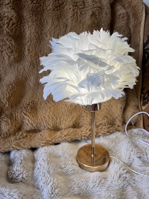 Штучна пір'яна лампа. Лампа із пірʼям
