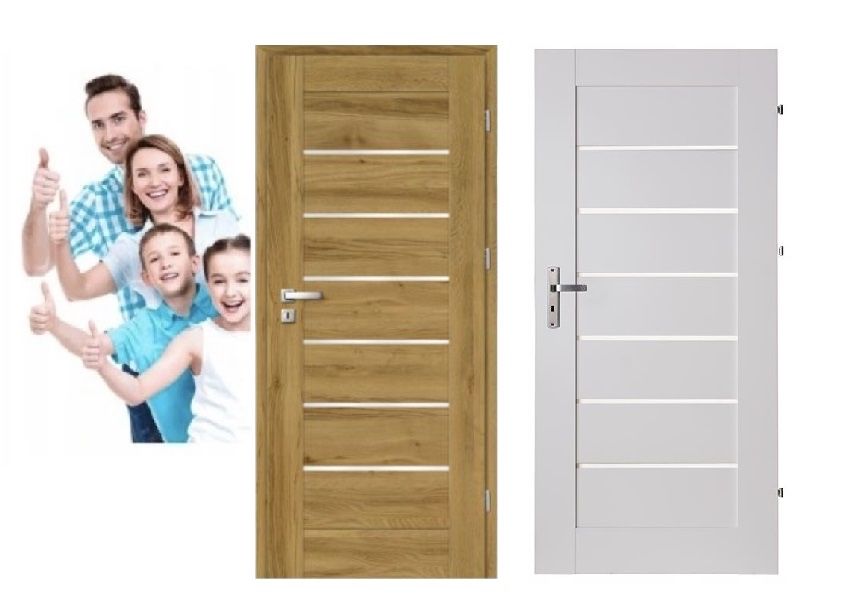 SOLIDNE RAMOWE Drzwi MILTON / SONATA Defondoor białe od ręki