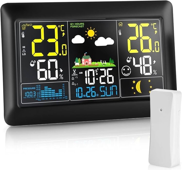 Цифрова бездротова домашня метеостанція Vonivi Color Wireless Weather Station