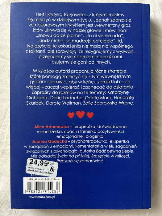 Książka Jak uciszyć wewnętrznego krytyka i uwierzyć w siebie - A. Adamowicz, J. Godecka