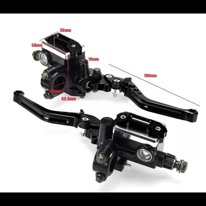 D60- moto kit manetes travão/embreagem DEPÓSITO DUPLO universal 7/8"