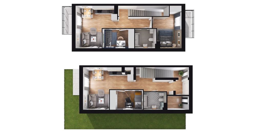 5-pokojowe mieszkanie 90m2 + ogródek