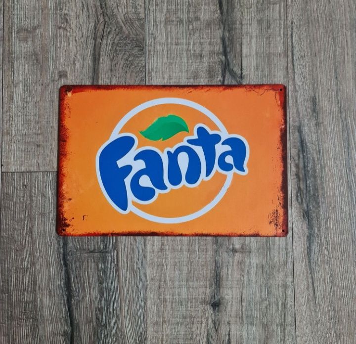 Duża Metalowa Tablica Fanta Nowa Dla Kolekcjonera Ozdoba Pokoju Garażu Restauracji Baru Wysyłka OLX GWARANCJA