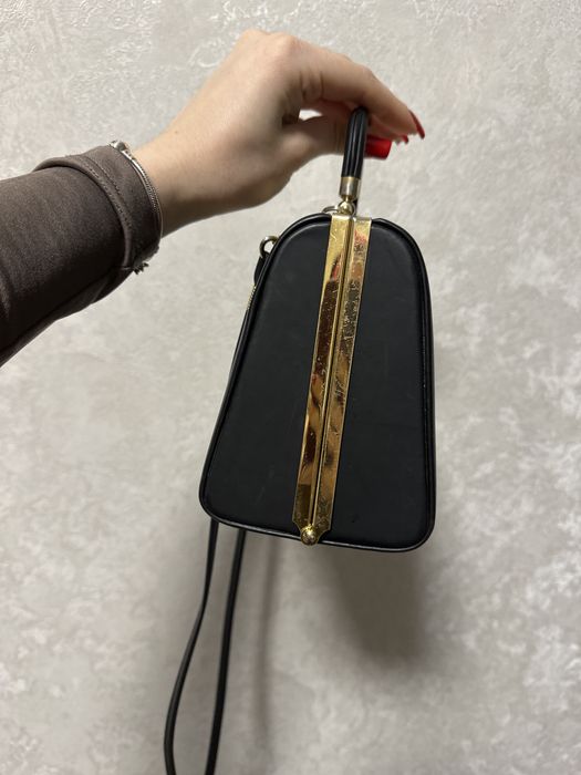 Стильна сумка чорна маленька брендова Versace