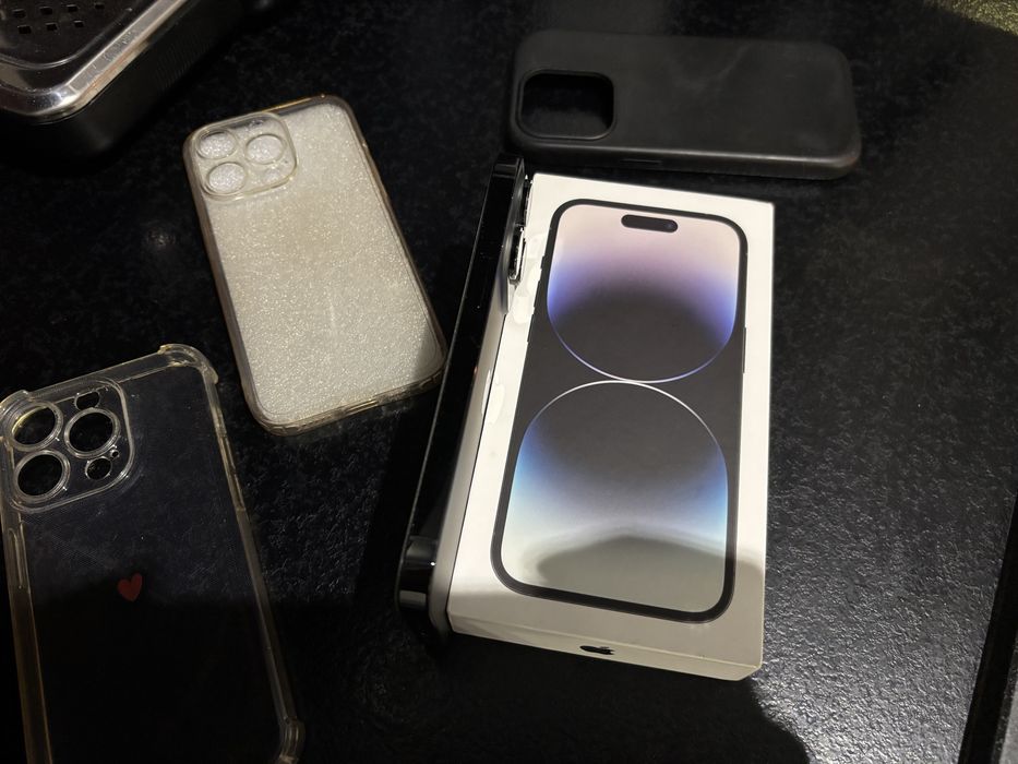 iPhone 14 Pro 128GB Space Black – Ekran bez rys | Szkło ochronne | 3 etui | Gdańsk