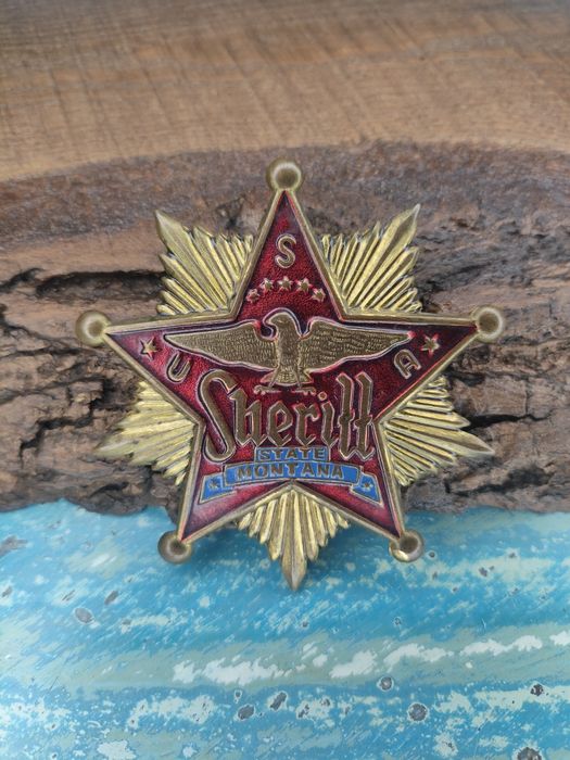 Нагрудный знак, значёк шерифа, Montana USA, звезда Sheriff.