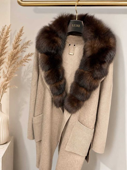 Sweter lis naturalny