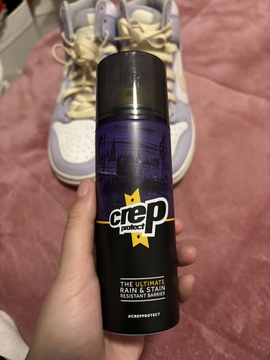 Ténis Nike Dunk High "Oxygen Purple" e Spray Crep Protect