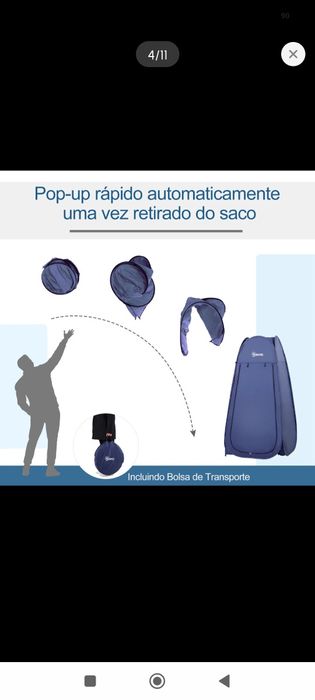 Tenda vestiário/ casa de banho