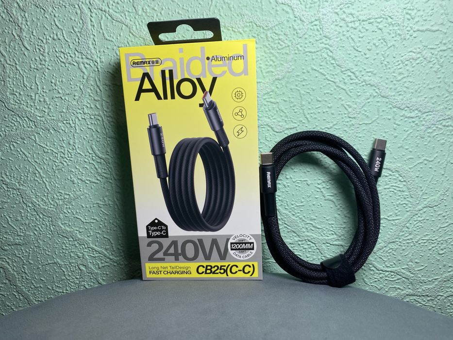 Кабель type-c Remax 240 Вт, 1.2 метра