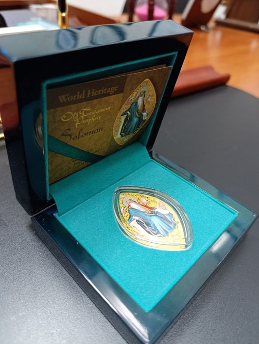 Інвестиційна, колекційна монета " Цар Соломон". СРІБЛО. Сертифікат.