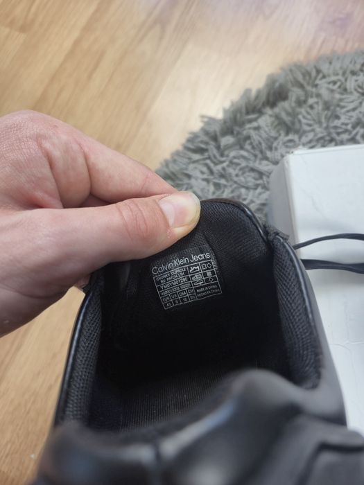 Buty Calvin Klein Chunky Cupsole Ru Patch Lth czarne skórzane rozmiar 43