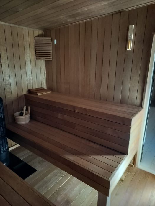 Sauna ogrodowa 3,0x7,0 plus miejsce na balie 3,0x3,0