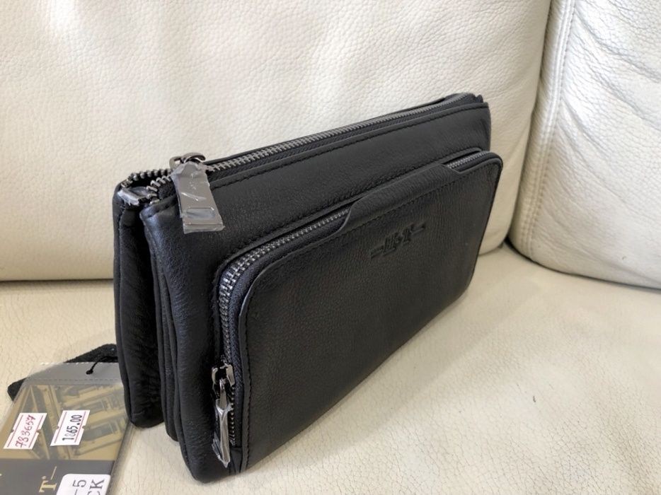 HT Leather Барсетка Мужская сумка из натуральной кожи Кожаная сумка