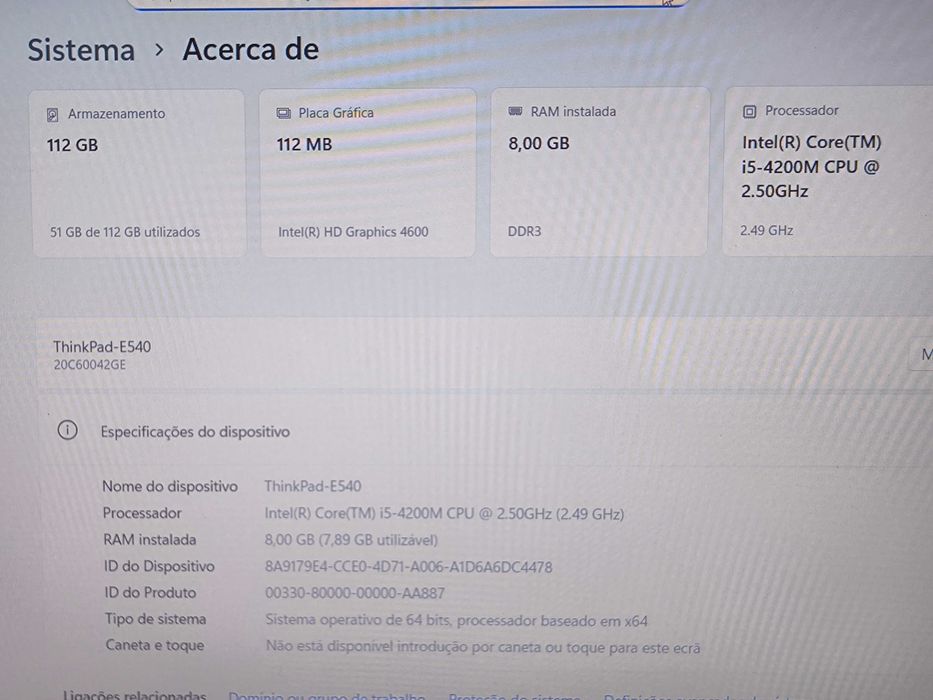 Lenovo ThinkPad E540 i5 SSD 8GB RAM Full HD # bateria NOVA
