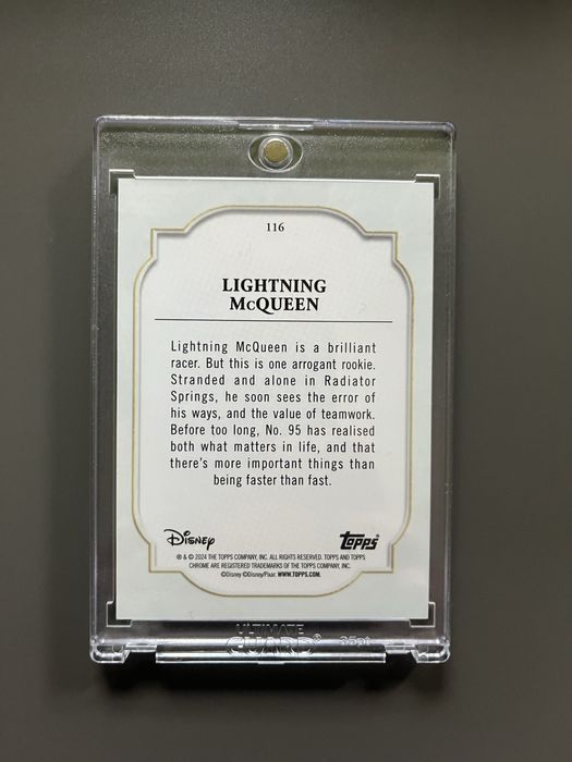 Disney Topps Chrome Sapphire Lightning McQueen /15