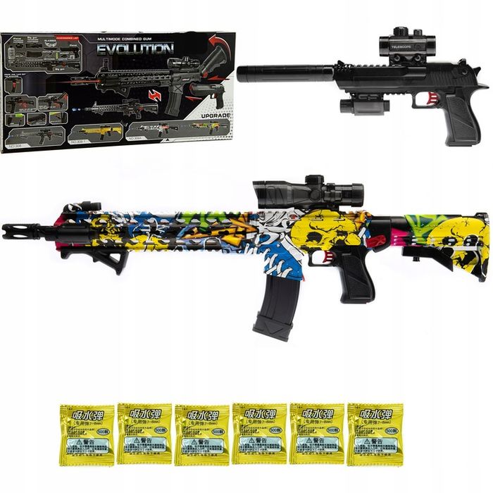 Wielki Karabin Automatyczny Na Kulki Żelowe Wodne Orbeez Pistolet Zest