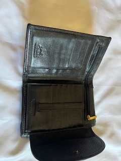 Carteira pele média Cavalinho preto