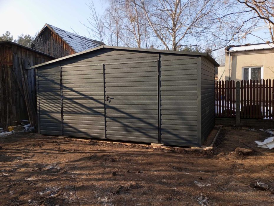 Garaż blaszany blaszak dach dwuspadowy 4x5 różne wym. PRODUCENT