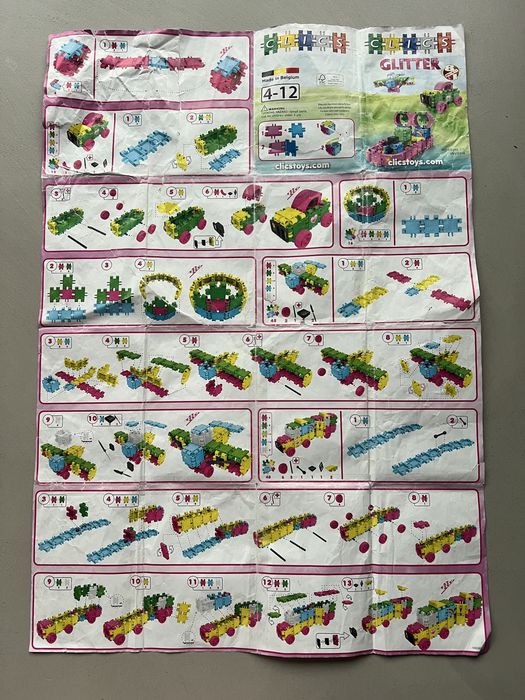 CLICS KLOCKI Z BROKATEM B180, wiaderko 8w1 175 elementów