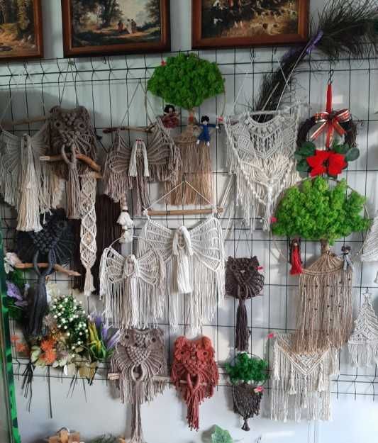 Makrama .sowa ,i inne .sznurek .