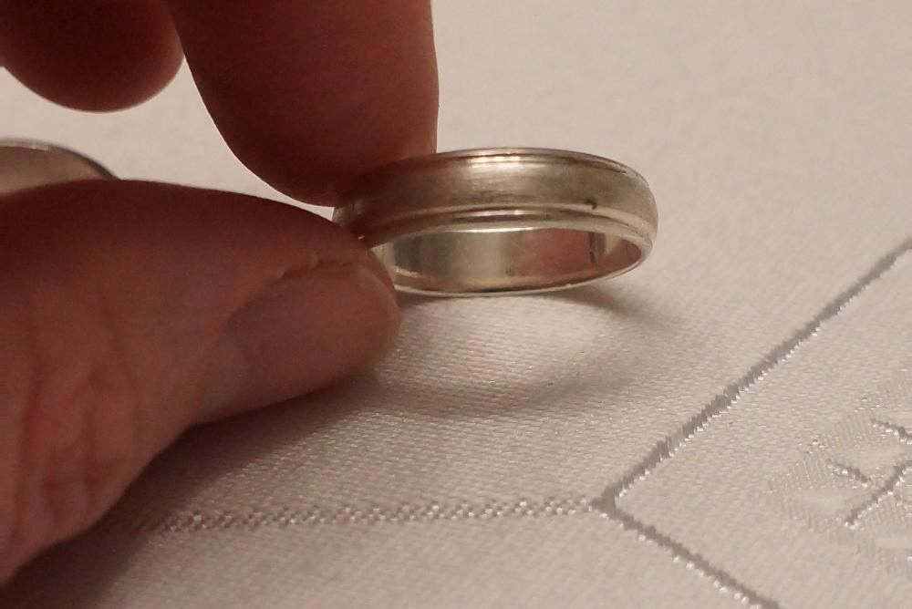 Srebrne pierścionki-obrączki