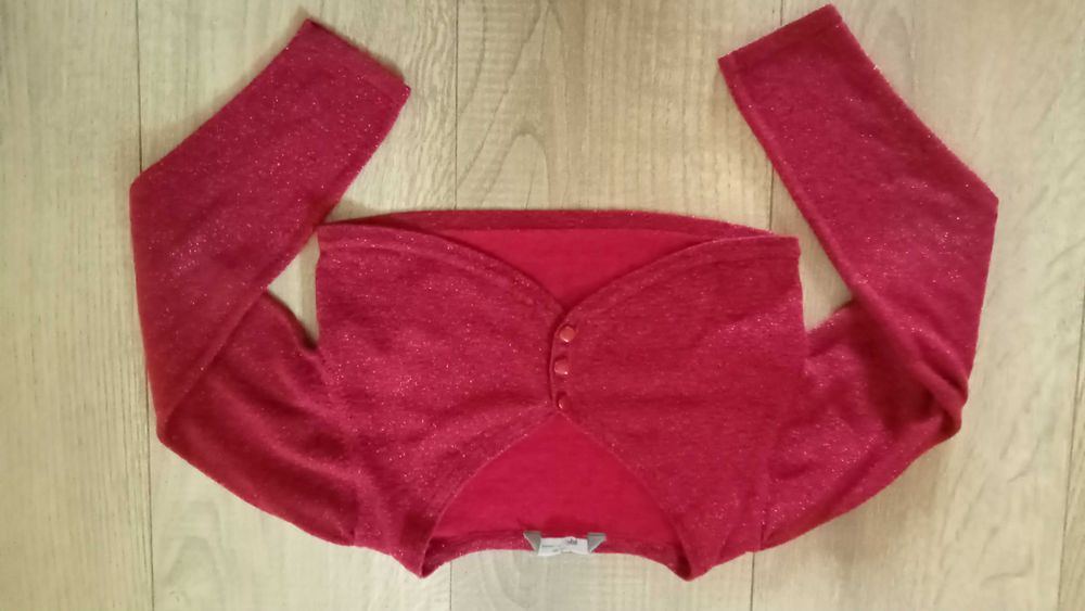 92 98 bolerko czerwone sweter sweterek dla dziewczynki święta