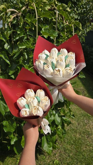 Квітка із зефіру в упаковці. Подарунок вчителю на 1 вересня