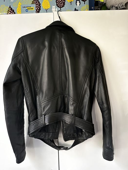 Шкіряна куртка косуха reserved байкерська натуральна шкіра