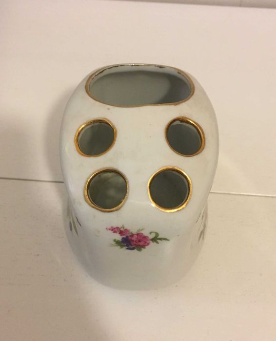 Copo Porta Escovas e Pasta Dentes Porcelana Bom Estado