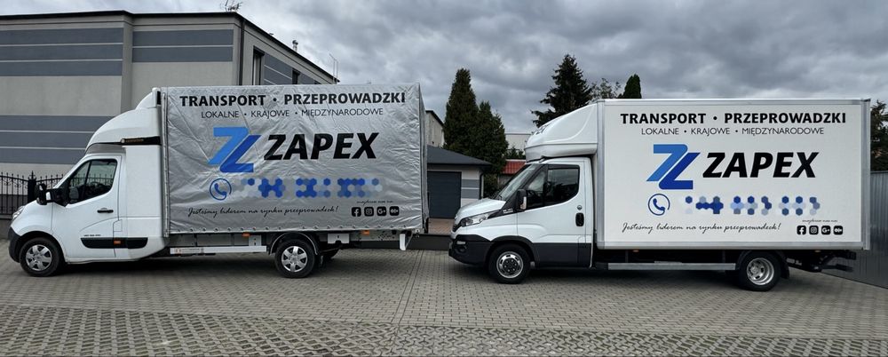 ZAPEX TRANSPORT & PRZEPROWADZKI | Meblowozy | Auta z windą | Plandeki