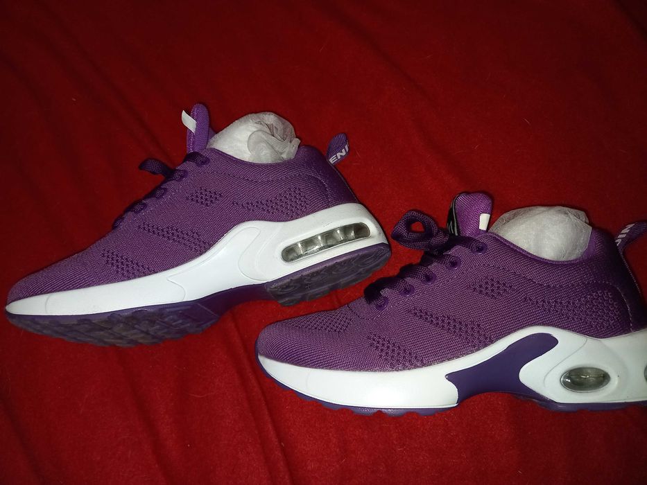 Sapatilhas roxas, tecido respirável, sola amortecida 36 - Nice Fashion