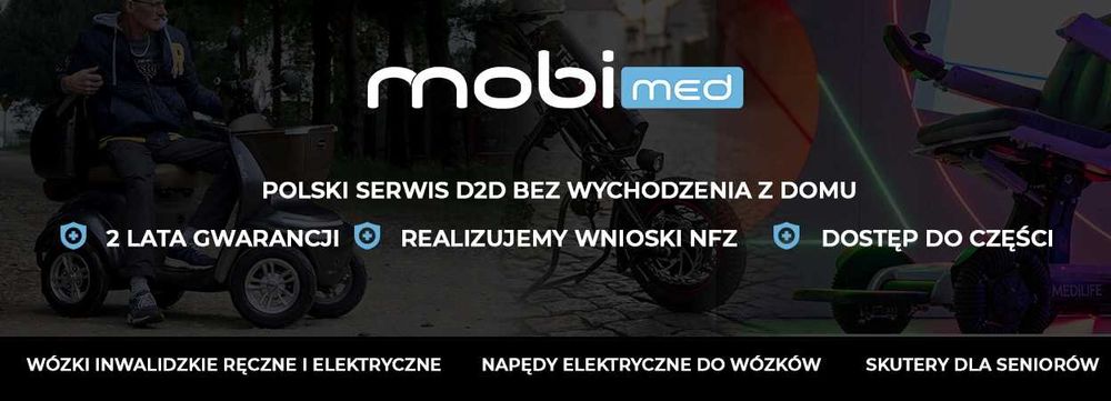 Wózek inwalidzki elektryczny składany Medilife Go Czarny ZA DARMO NFZ