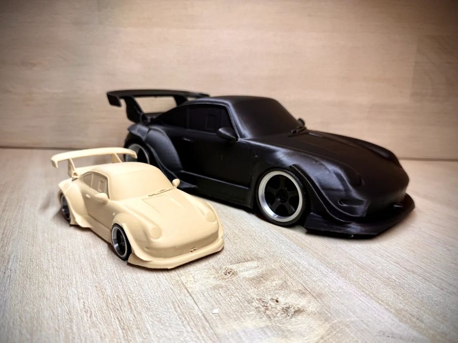 Large-Scale Porsche 911 Turbo (993) Rotana RWB Model