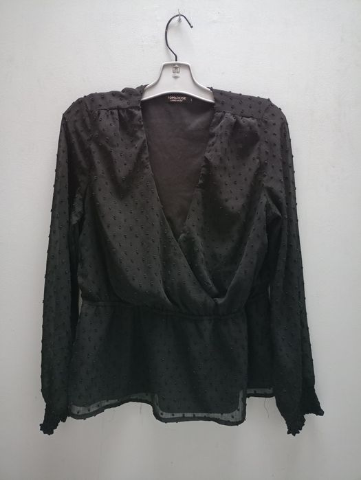 Tom Rouse elegancka czarna bluzka roz L