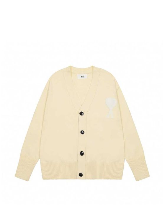 Кардиган AMI Paris Ami de Coeur Cardigan Beige