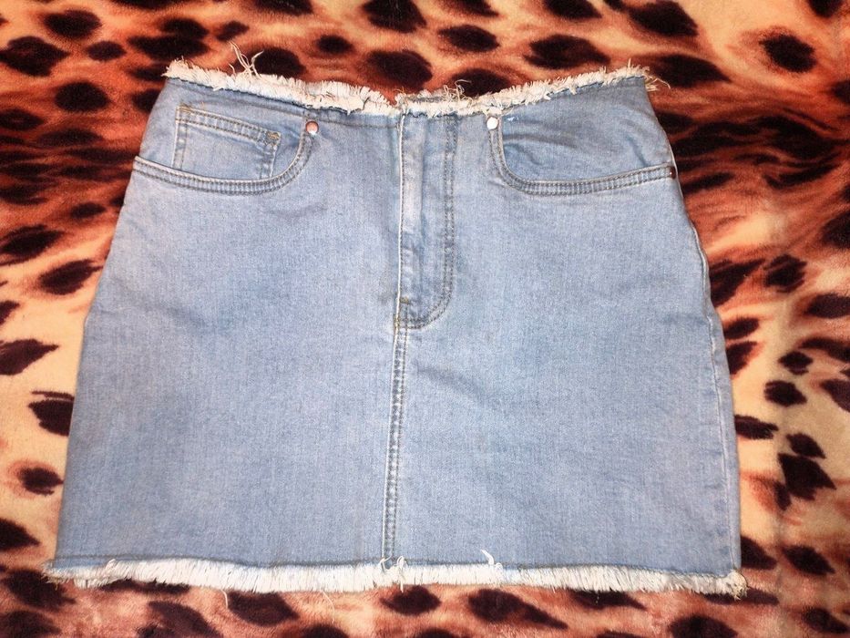 Джинсова міні юбка