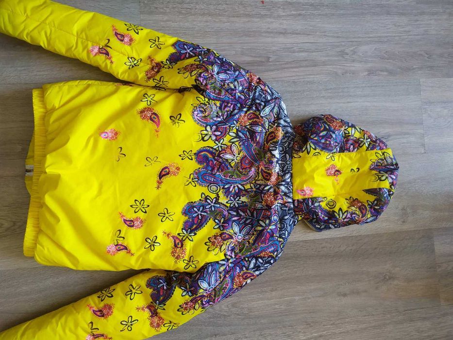 Курточка куртка пуховик жовта яскрав fine baby cat оригинал весенняя о