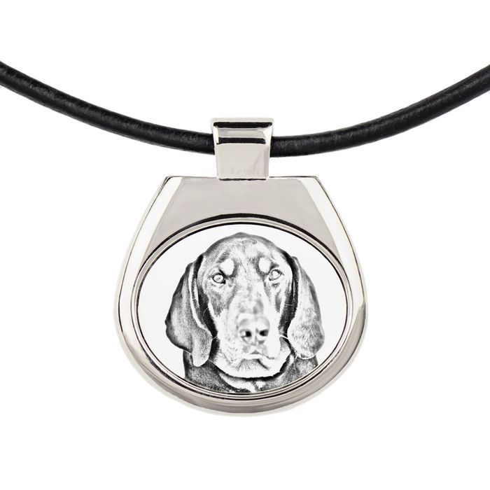 Black and tan coonhound I zawieszka naszyjnik z psem Art-Dog