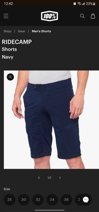 Calção mtb 100% ridecamp