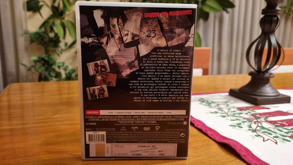 Vendo DVD Filme de Suspense "NÚMERO 23" (com Jim Carrey) !