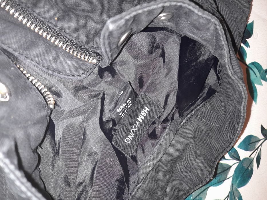 Parka preta de sarja H&M (Tam m)