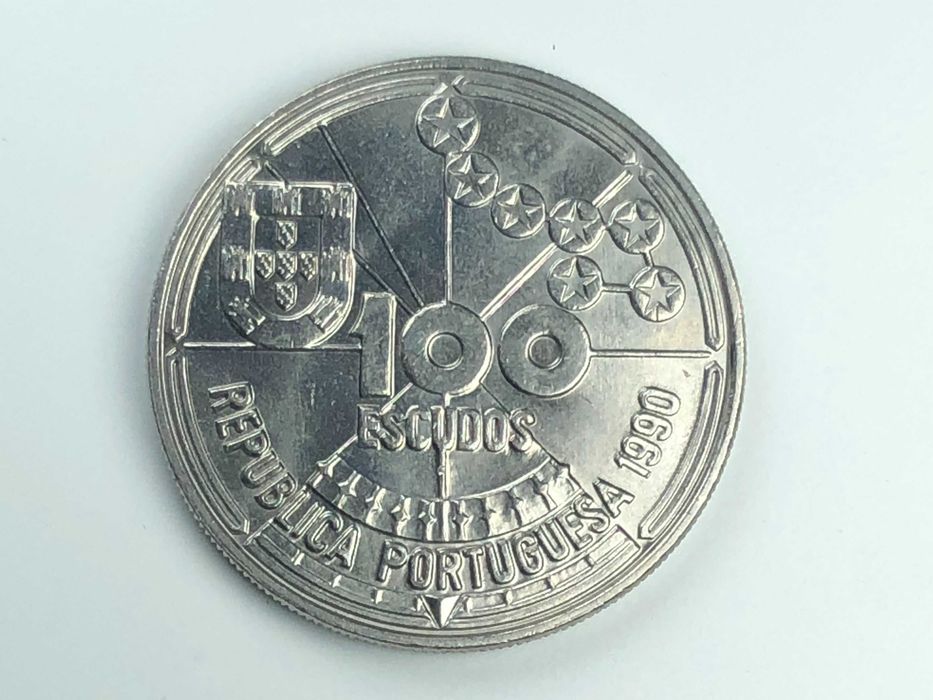 Portugal 1990 - 100 Escudos Cuproniquel - II Série dos Descobrimentos – À Conquista do Atlântico - Navegação Astronómica