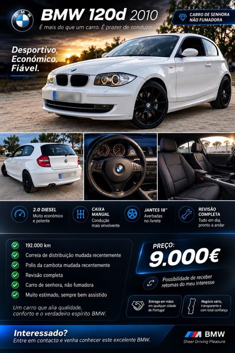 BMW 120 D NOVO !