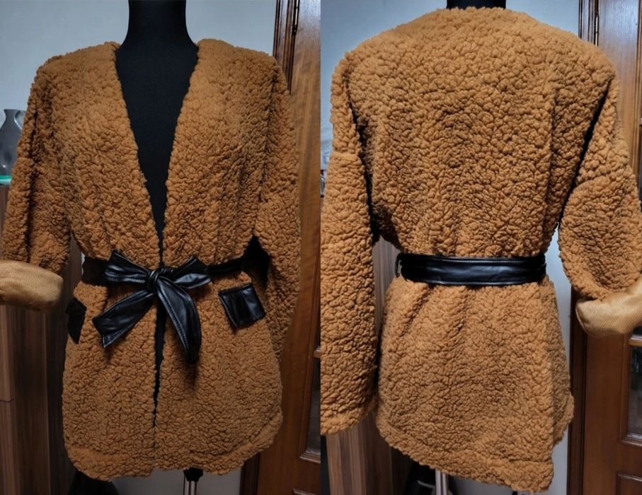 Casaco de pêlo tipo tedi novo