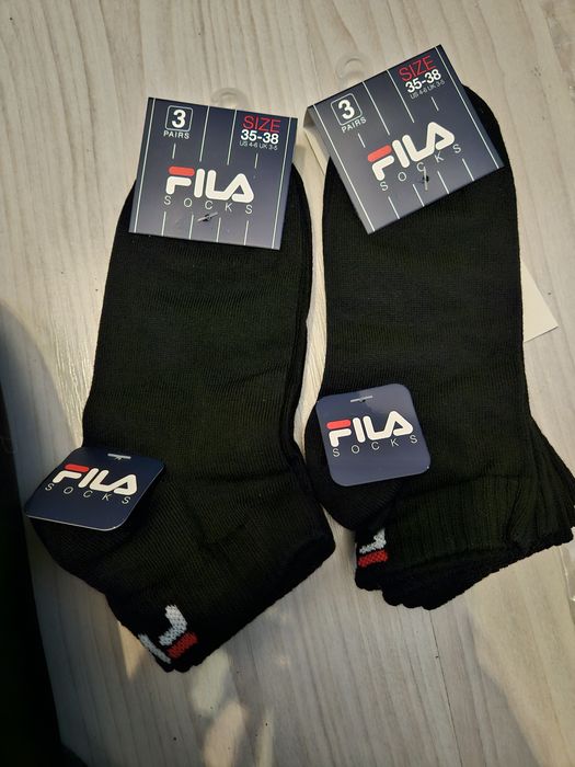 Skarpetki CASUAL ZA KOSTKĘ FILA 6Pak 6 sztuk czarne 35-38 sportowe