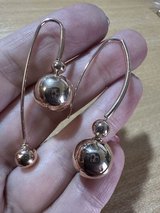Сережки, золото 585 проби 4.75;5.55г