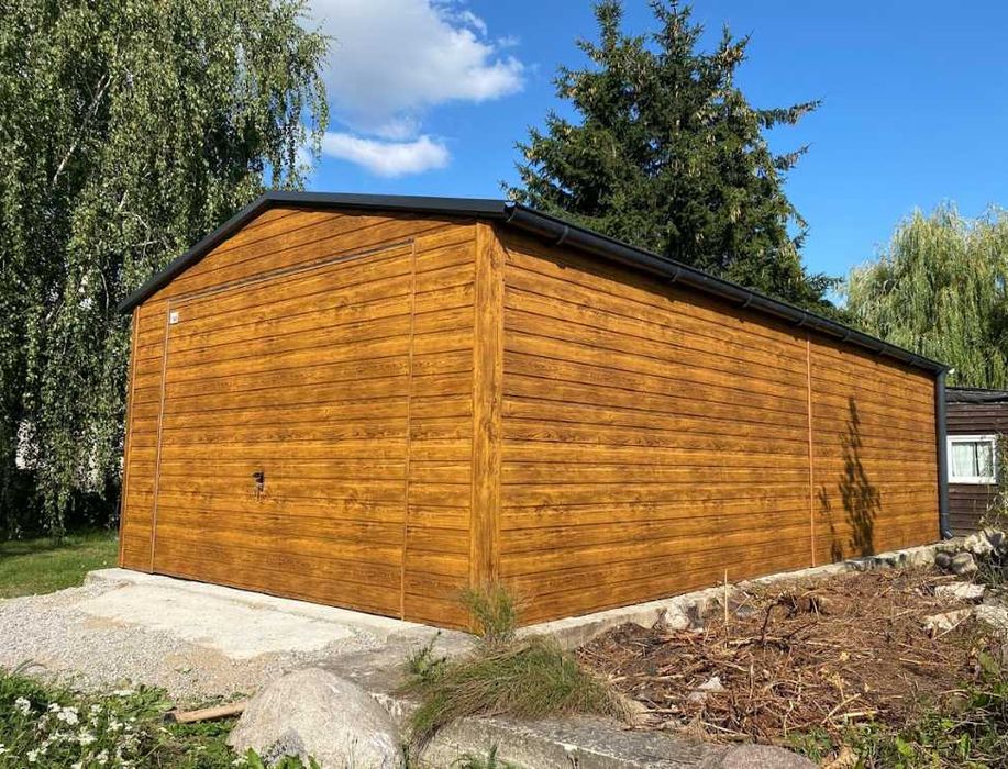 Garaże blaszane 4x8, garaże drewnopodobne. solidne konstrukcje